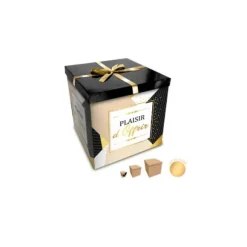 Boîte Cadeau Plaisir d'Offrir - Noir et Or - 10 x 10 cm