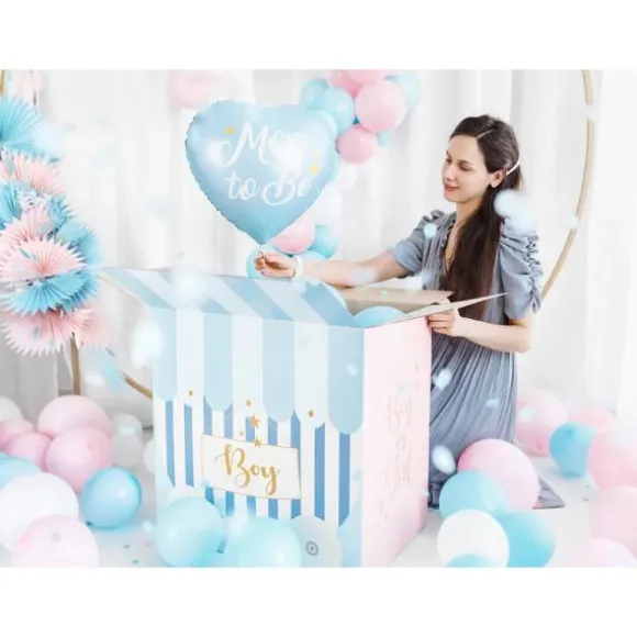 Boîte en carton XXL "Boy or Girl" pour l'envoi des ballons - 60 x 40 x 60 cm - Gender Reveal