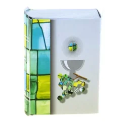 10 Boîtes à Dragées Communion - Missel vitrail