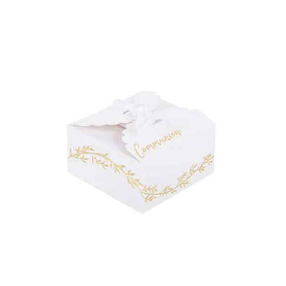 10 Boîtes Festonnées en Carton - Collection Communion Jolis Brins