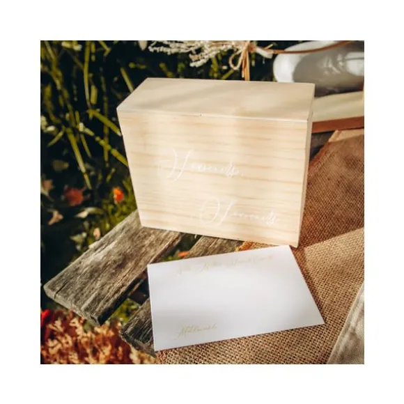 Boîte à souvenirs en bois avec 15 cartes