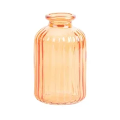Bougeoir blanc en céramique avec rond - 8,7 x 4,3 x 14 cm - Collection Voile de Douceur