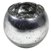 Bougeoir Boule Argent - 10cm