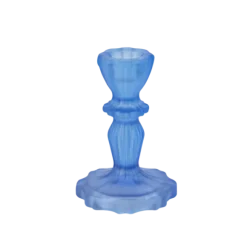 Bougeoir double en verre - Paul - 6,5 x 7,5 cm