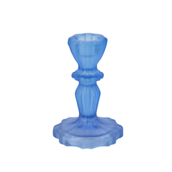 Bougeoir double en verre - Paul - 6,5 x 7,5 cm