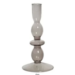 Bougeoir en verre Terracotta - 14 cm