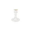 Bougeoir Garance- Verre Transparent et Liseré Or
