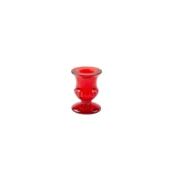 Bougeoir Médicis - Verre Rouge