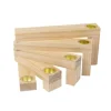 5 bougeoirs design articulés en bois - 20 x 10 x 3 cm