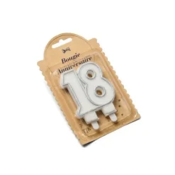 Bougie 18 Ans Pailleté Argent
