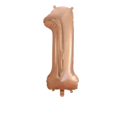 Bougie chiffre effet ballon mylar - Or - Chiffre au choix