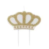 Bougie couronne à paillettes dorées