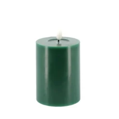 Bougie cylindrique à LED en cire - 7 x 10 cm - Couleur au choix