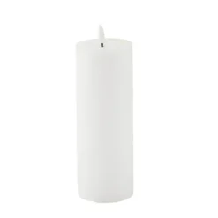 Bougie cylindrique à LED en cire - 7 x 20 cm - Couleur au choix