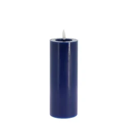Bougie cylindrique à LED en cire - 7 x 20 cm - Couleur au choix