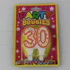 Bougie d'Anniversaire 30 ans - Divers Coloris