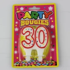 Bougie d'Anniversaire 30 ans - Divers Coloris