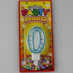 Bougie d'Anniversaire Chiffre 0 - Divers Coloris