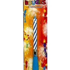 Bougie d'anniversaire musicale bleue