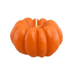 Bougie d'automne en forme de citrouille orange - 9,6 x 5,5 cm