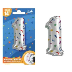 Bougie en forme de chiffre pour anniversaire - Collection Récréation Multicolore - Chiffre au choix