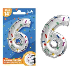 Bougie en forme de chiffre pour anniversaire - Collection Récréation Multicolore - Chiffre au choix