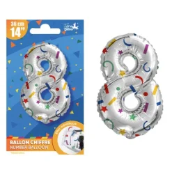 Bougie en forme de chiffre pour anniversaire - Collection Récréation Multicolore - Chiffre au choix