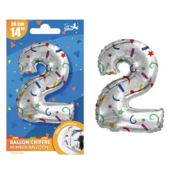 Bougie en forme de chiffre pour anniversaire - Collection Récréation Multicolore - Chiffre au choix