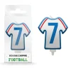 Bougie en forme de maillot - Collection Football - Chiffre au choix
