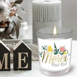 Bougie en Verre - Merci pour tout