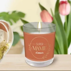 Bougie en verre - Super Mamie d'amour - Mamie - Collection Mamie d'Amour