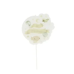 Bougie "1er Anniversaire" sur pic - Diamètre 8 cm - Collection Dans les Nuages - Modèle au choix
