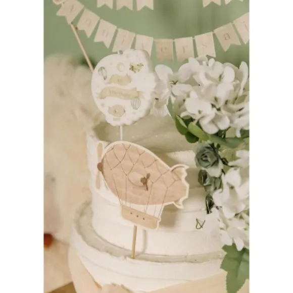 Bougie "1er Anniversaire" sur pic - Diamètre 8 cm - Collection Dans les Nuages - Modèle au choix