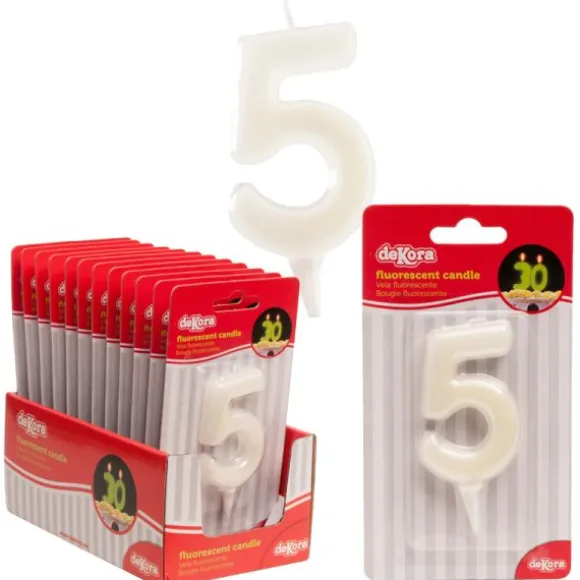 Bougie Fluorescente Chiffre 5