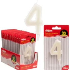 Bougie Fluorescente Chiffre 4