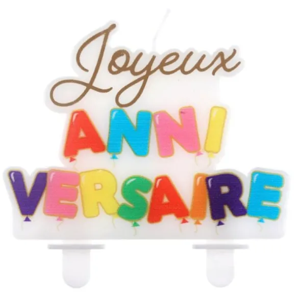 Bougie "Joyeux Anniversaire" en ballons