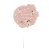 Bougie "Joyeux Anniversaire" sur pic - Diamètre 8 cm - Collection Fairy World