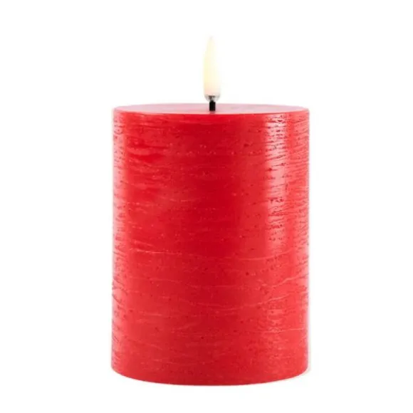 Bougie LED rustique en cire et avec timer - 10 cm - Couleur au choix
