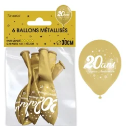 Bougie métallisée dorée pour anniversaire - 6 cm - Chiffre au choix
