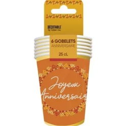 Bougie métallisée dorée pour anniversaire - 6 cm - Chiffre au choix
