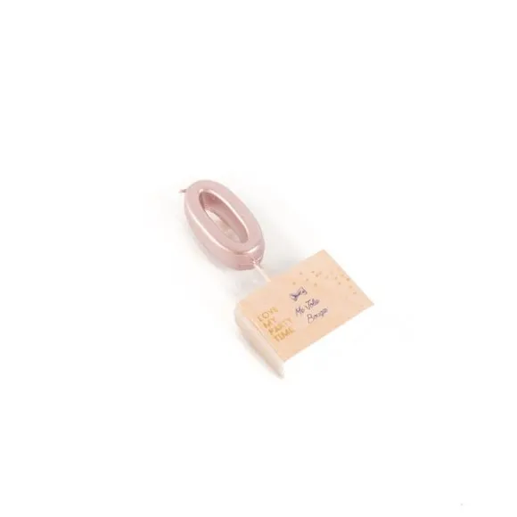 Bougie métallisée en forme de chiffre sur pic - Or - 4,3 cm - Chiffre au choix