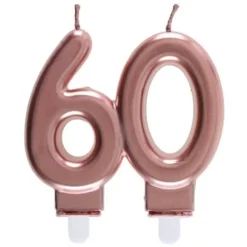 Bougie Métallisée Rose Gold - Age au Choix