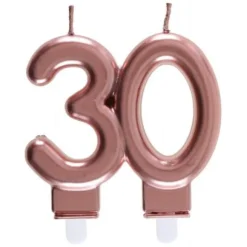 Bougie Métallisée Rose Gold - Age au Choix