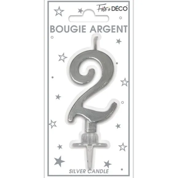Bougie multicolore pastel en forme de chiffre - Chiffre au choix