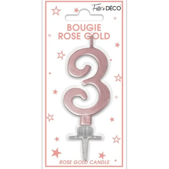 Bougie multicolore pastel en forme de chiffre - Chiffre au choix