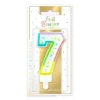 10 bougies argentées avec bobèche - 7,5 cm