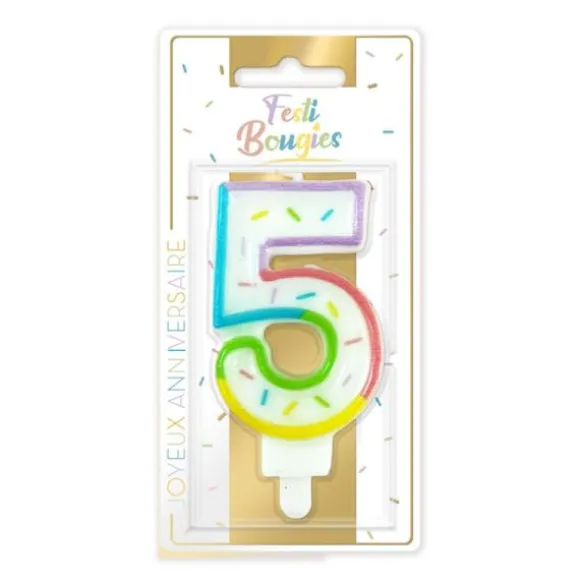 10 bougies argentées avec bobèche - 7,5 cm