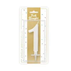 10 bougies argentées avec bobèche - 7,5 cm
