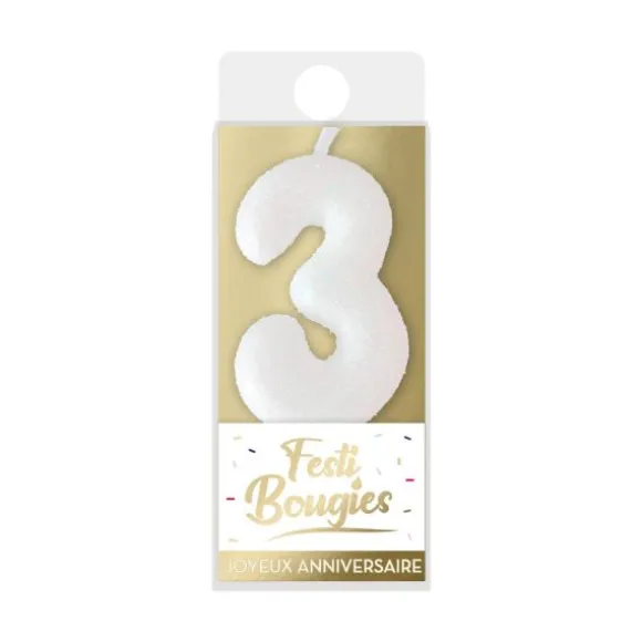 10 bougies argentées avec bobèche - 7,5 cm