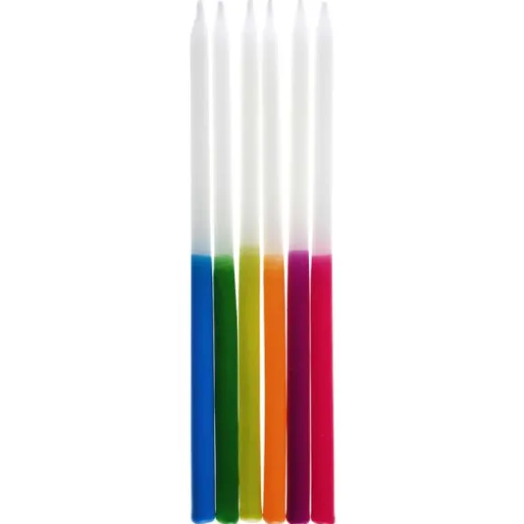 12 bougies bicolores pour anniversaire - Collection Festicolor - Couleur au choix